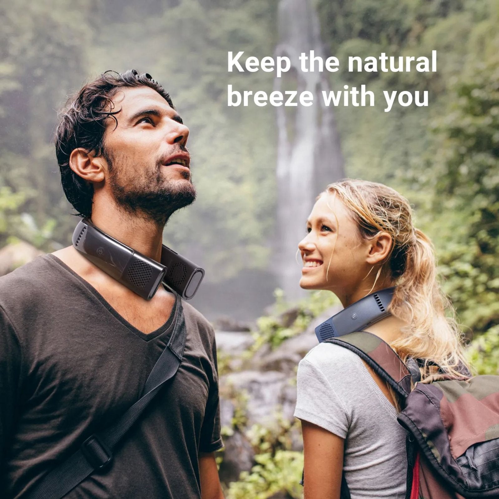 Coolify 2 neck cooling fan ideal for outdoor hiking travel and back packing