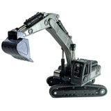 GLW Alloy Series Die-Cast Construction Machines — Digger, Grabber or Jack Hammer (Yellow or Silver) — Single Model with Display Case