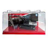 GLW Alloy Series Die-Cast Construction Machines — Digger, Grabber or Jack Hammer (Yellow or Silver) — Single Model with Display Case