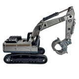 GLW Alloy Series Die-Cast Construction Machines — Digger, Grabber or Jack Hammer (Yellow or Silver) — Single Model with Display Case