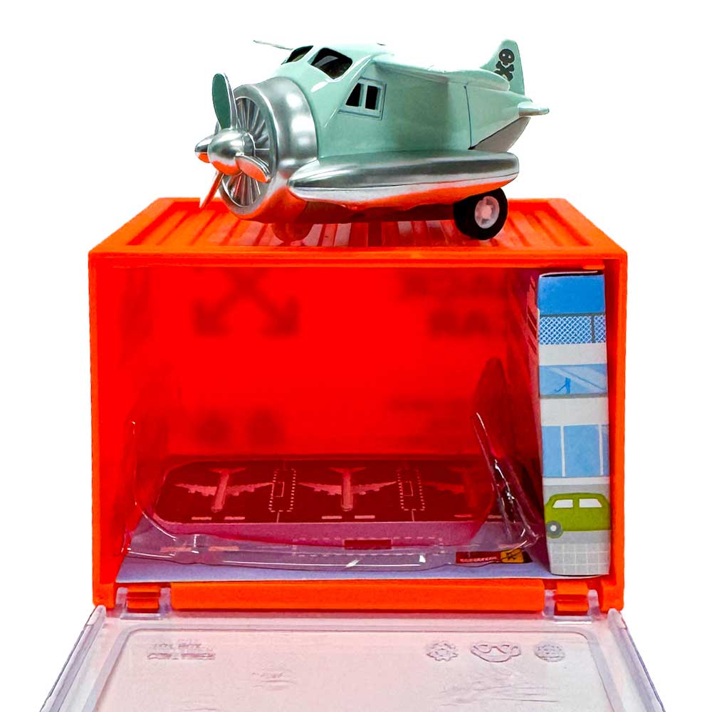 Die-Cast Pull-Back Vehicles – Assorted Styles (with Mini Shipping Container Case)