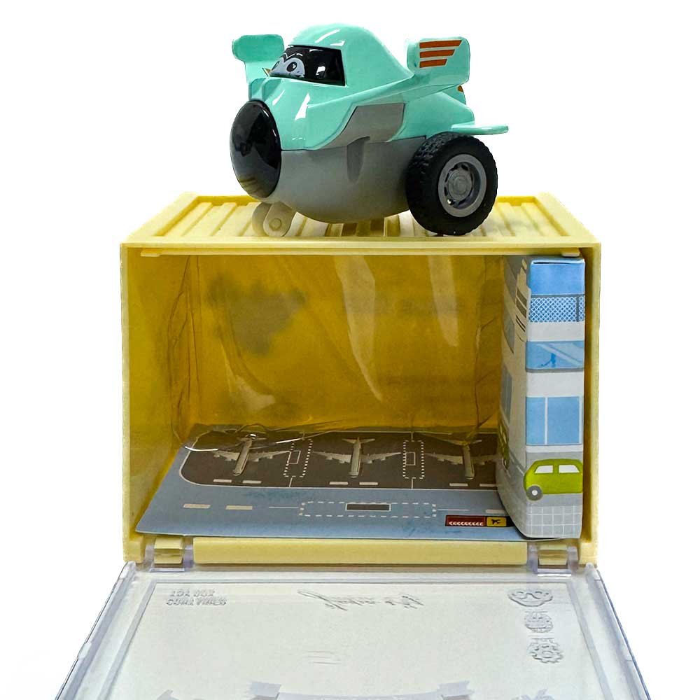 Die-Cast Pull-Back Vehicles – Assorted Styles (with Mini Shipping Container Case)