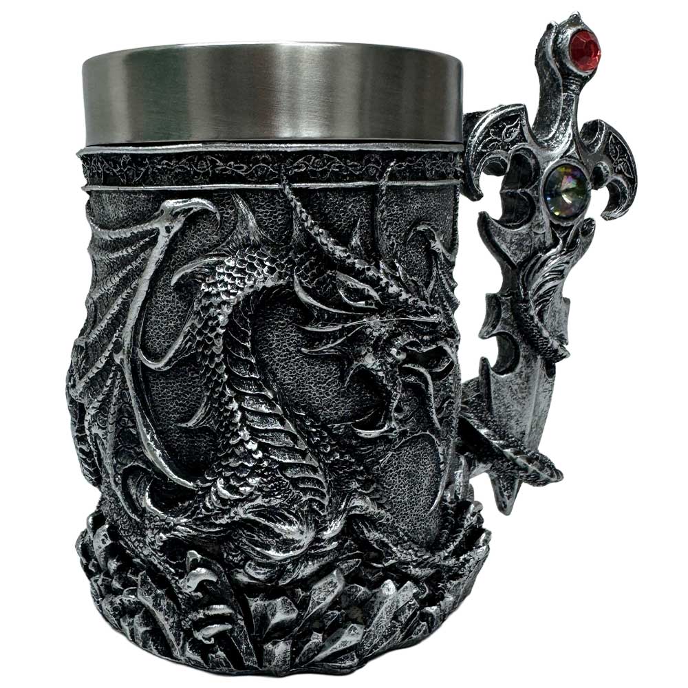 Dragon Sword Large Tankard – Battle Mug with Blade & Beast Detailing