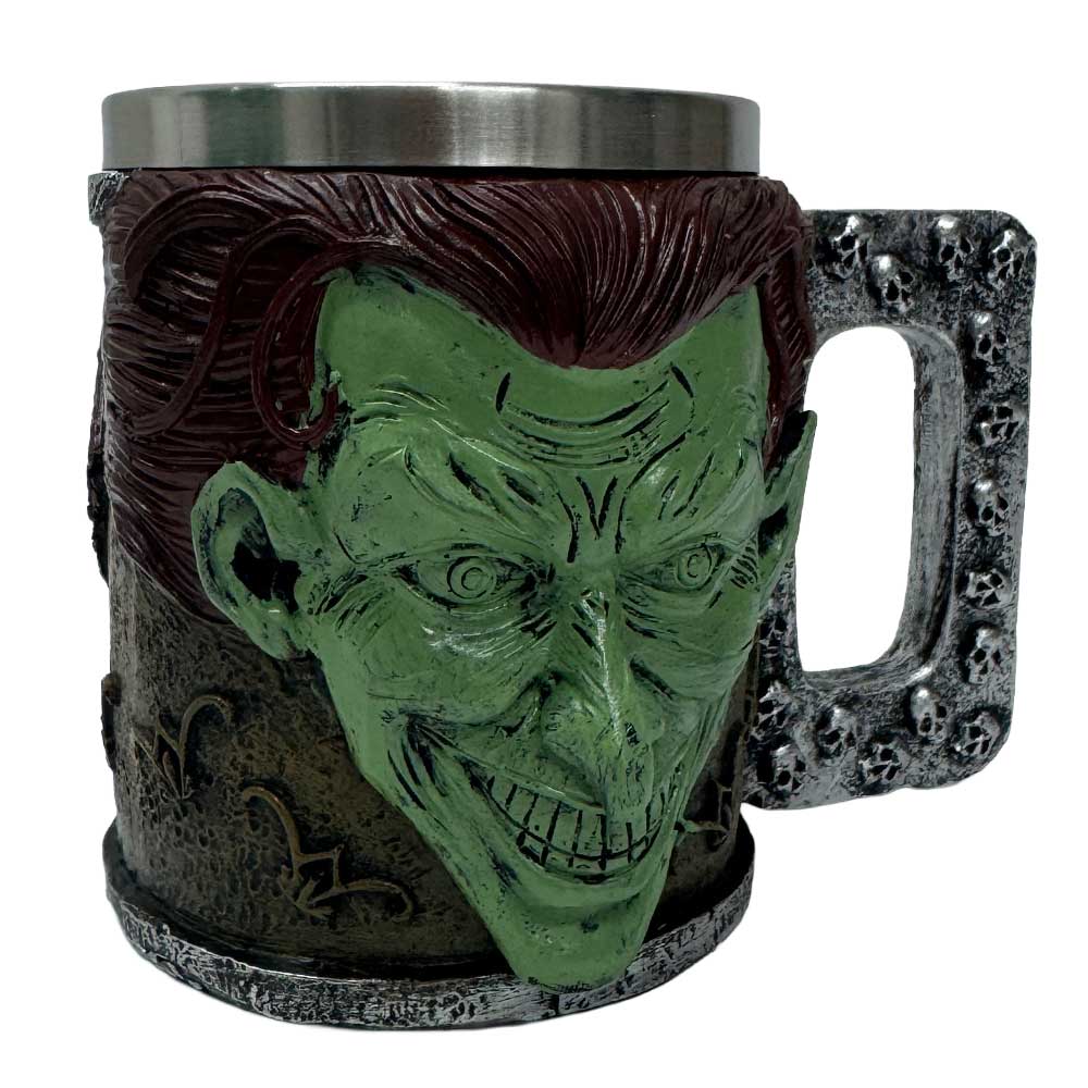 Forest Warden Tankard – Green Face Gothic Mug with Stainless Steel Liner