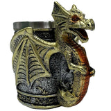 Gold Dragon Tankard – Viking-Style Mug with Stainless Steel Liner