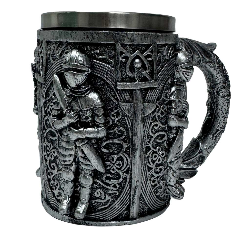 Knights of Valour Tankard – Medieval Crusader Mug with Stainless Steel Liner
