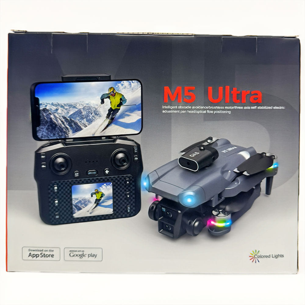 M5 Ultra Camera Drone – Entry Level with Obstacle Avoidance & LED Lights