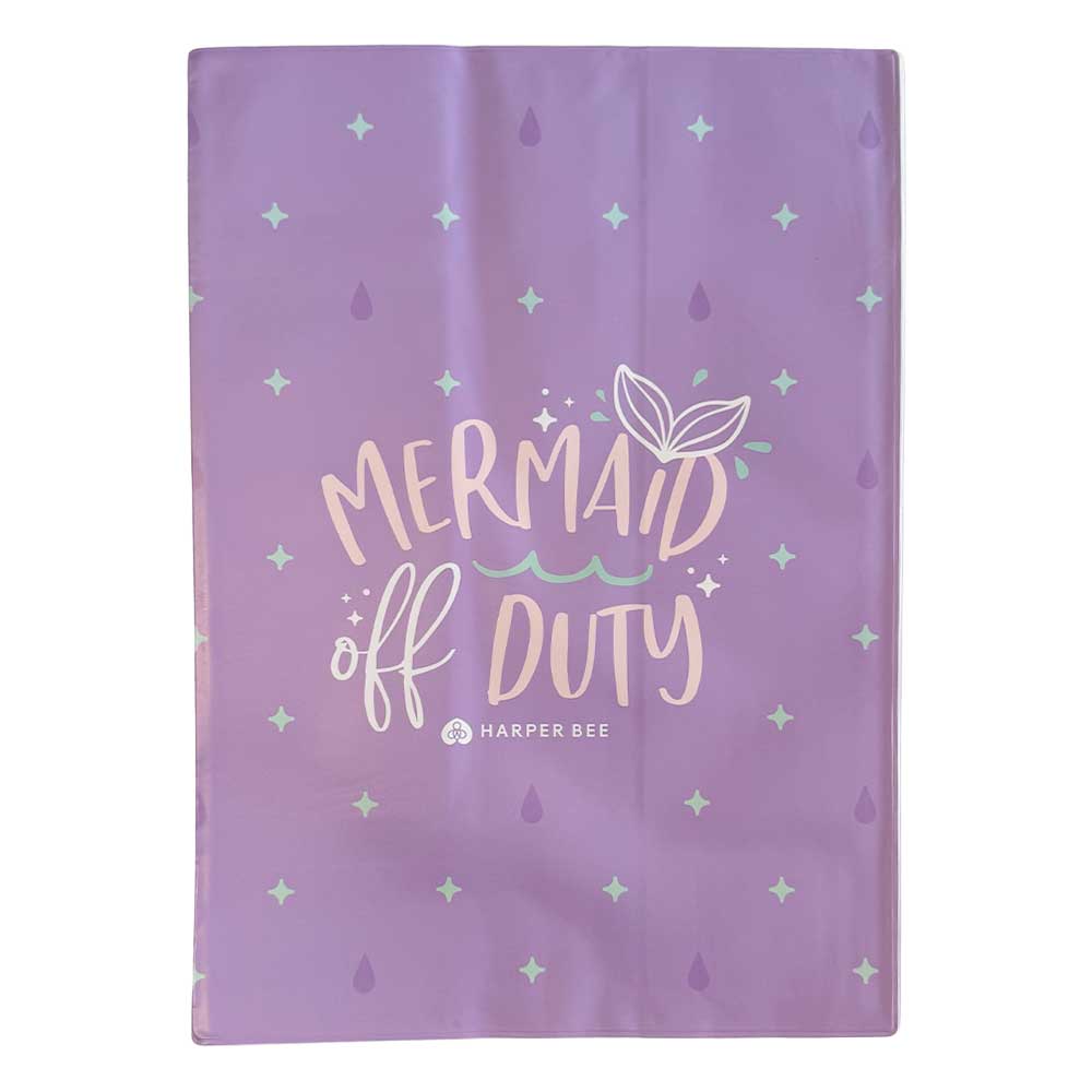 Mermaid Off Duty A4 Book Cover – School Buzz Edition