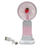 Mini Handheld Fan (USB Rechargeable) – With Detachable Desk Stand, 15 cm