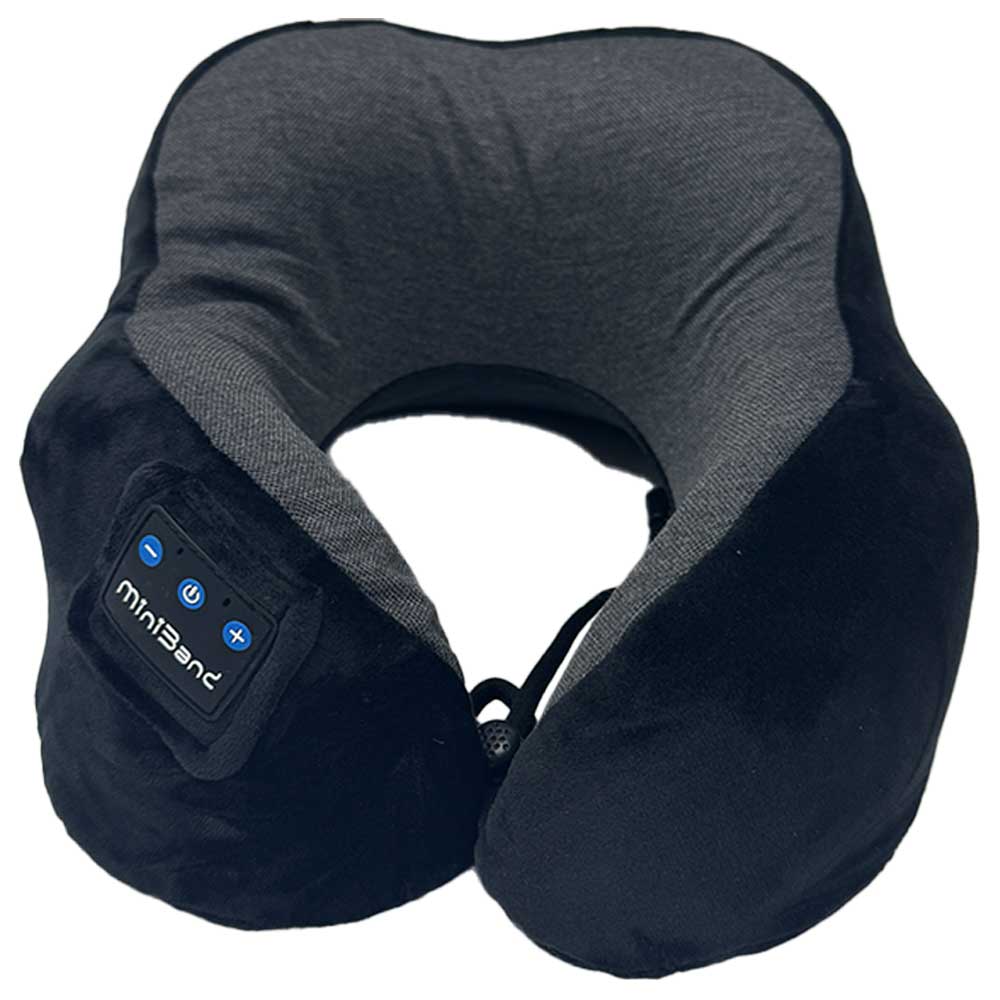 MiniBand Travel Neck Pillow – USB‑C, Bluetooth 5.3, 10h Battery