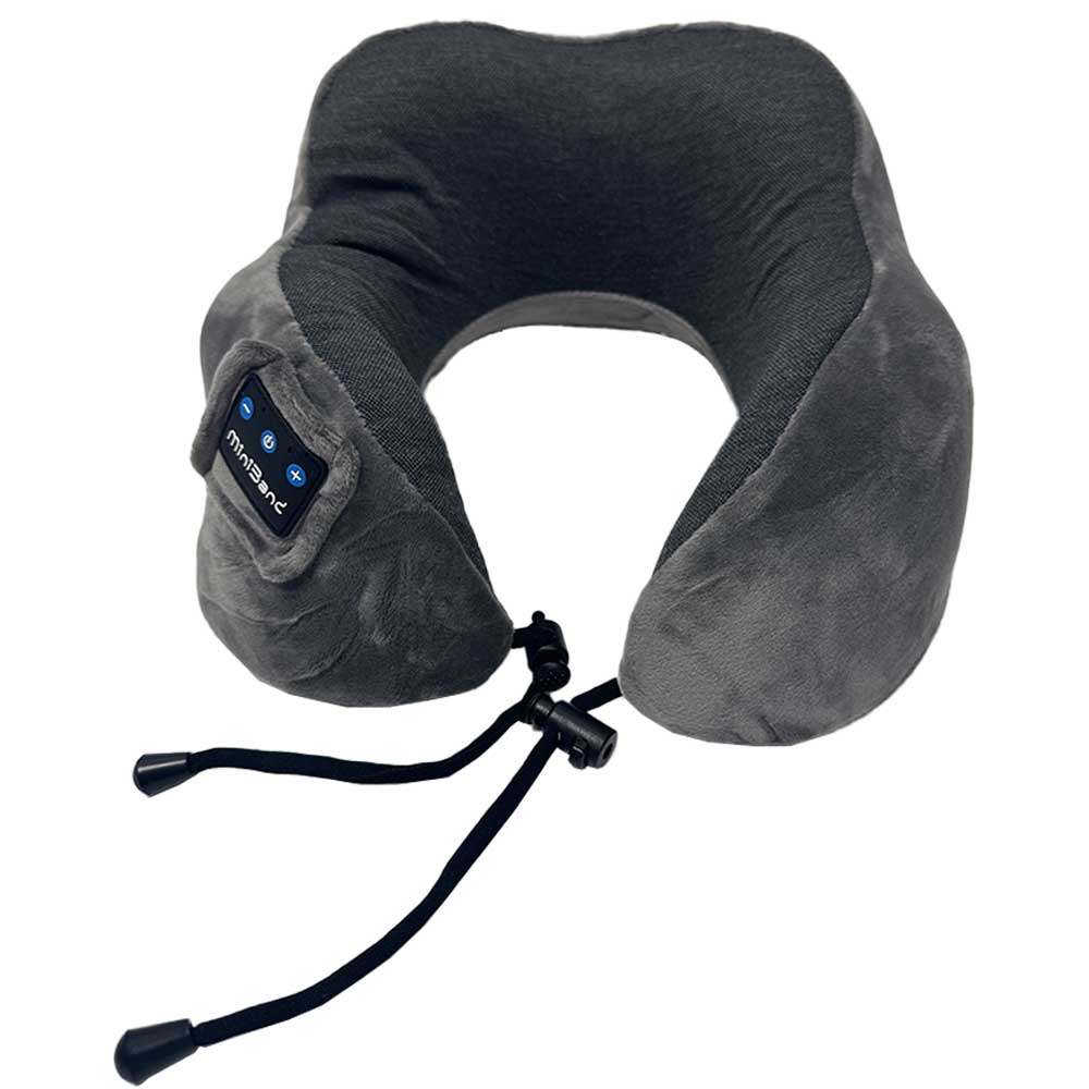 MiniBand Travel Neck Pillow – USB‑C, Bluetooth 5.3, 10h Battery