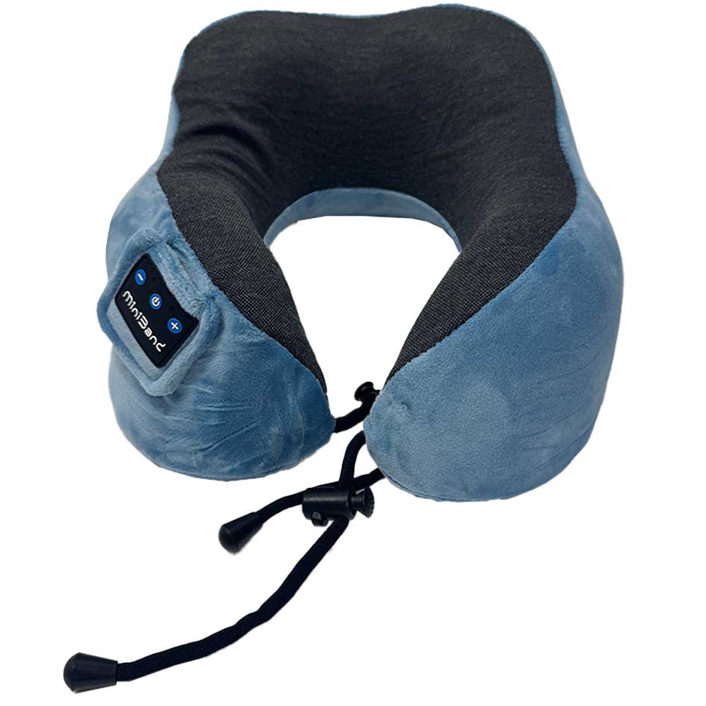 MiniBand Travel Neck Pillow – USB‑C, Bluetooth 5.3, 10h Battery