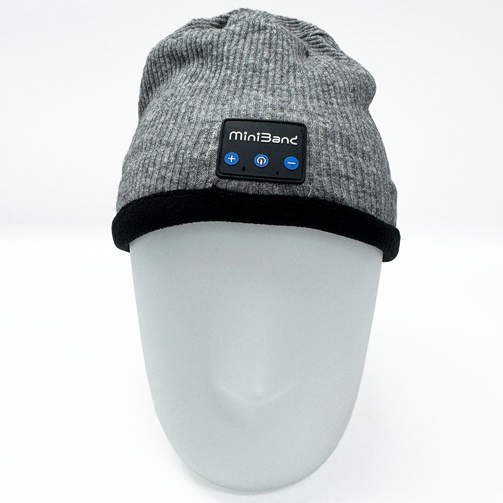 MiniBand Bluetooth Music Beanie – USB-C Rechargeable, Stretch Fabric, Removable Module, 10h Battery Life