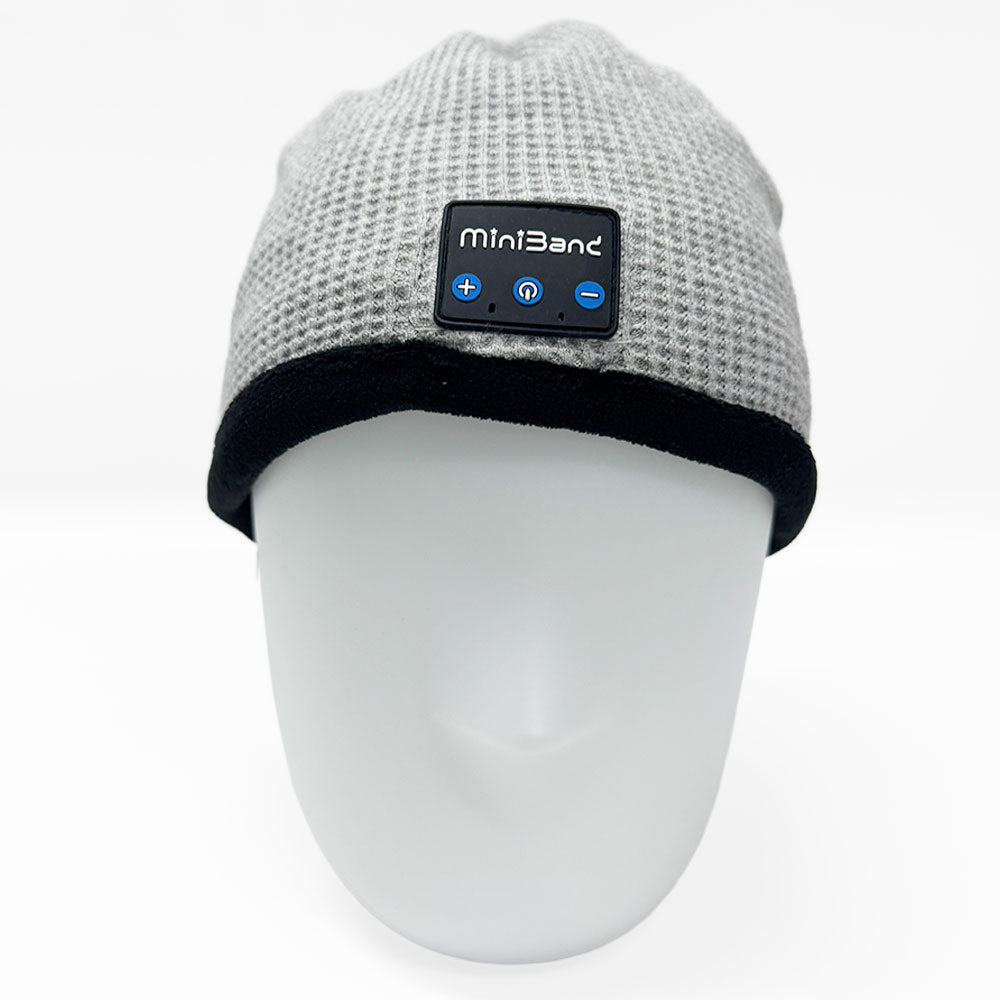 MiniBand Bluetooth Music Beanie – USB-C Rechargeable, Stretch Fabric, Removable Module, 10h Battery Life