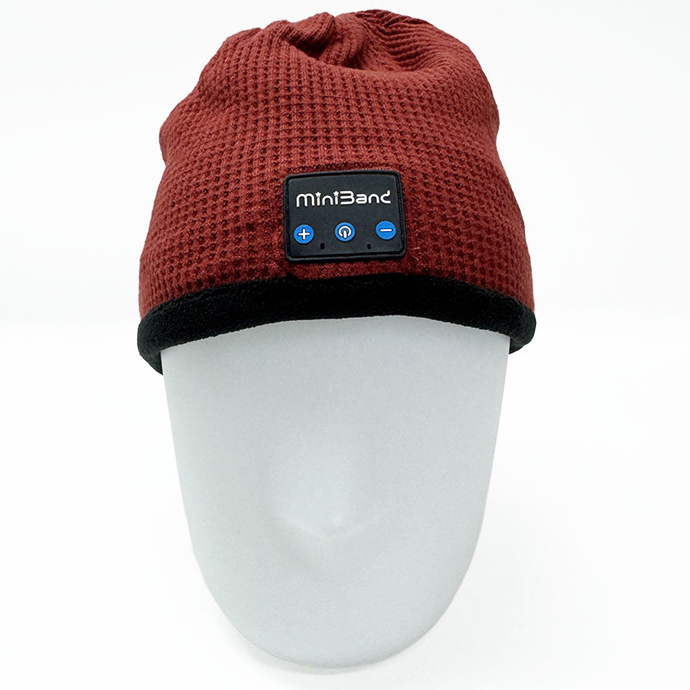 MiniBand Bluetooth Music Beanie – USB-C Rechargeable, Stretch Fabric, Removable Module, 10h Battery Life