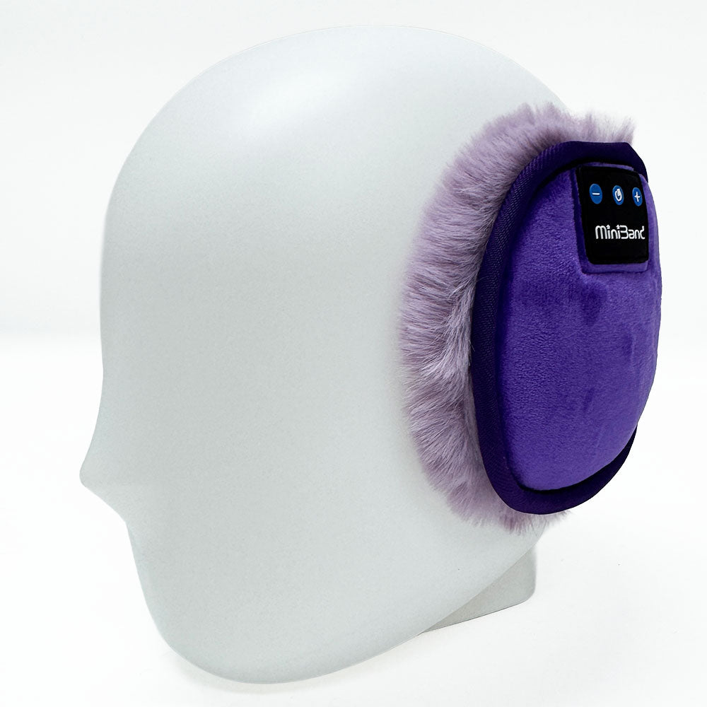 MiniBand Bluetooth Music Earmuffs – USB-C Rechargeable, Stretch Fabric, Removable Module, 10h Battery Life