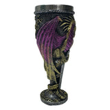 Mystic Purple Dragon Fantasy Medieval Goblet - Stainless Steel Interior