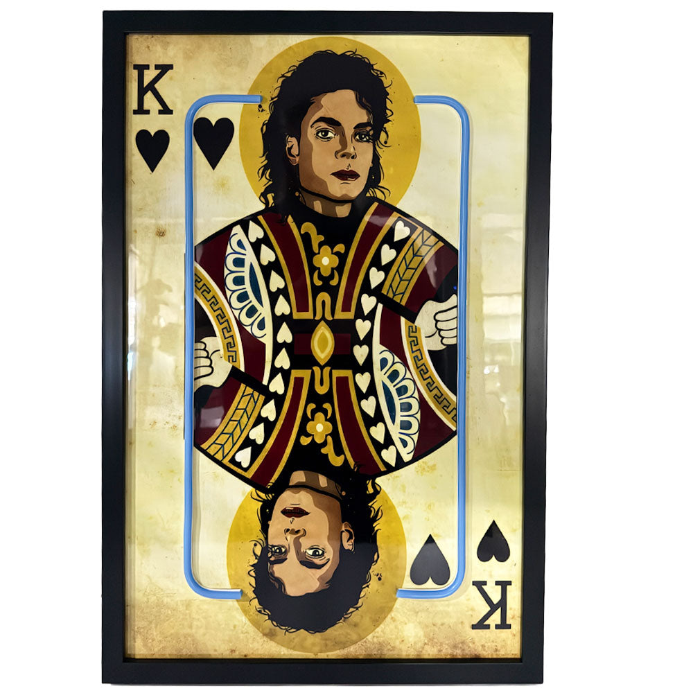Neon Sign – King of Pop Playing Card (Michael Jackson)