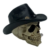 Outlaw Skull Cowboy Resin Gothic Western Collectible