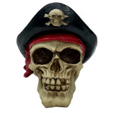 Pirate Skull Statue – Gothic Skull with Tricorn Pirate Hat