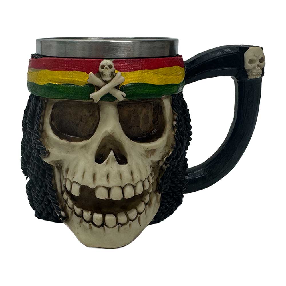 Pirate Skull Gothic Tankard - Stainless Steel Interior