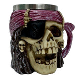 Pirate Skull Tankard – Gothic Buccaneer Mug with Stainless Steel Liner