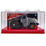 Mini Loader & Steam Roller – Plastic Construction Vehicles with Stackable Display Case (1:36 Scale, Yellow or Silver)