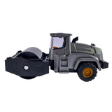Mini Loader & Steam Roller – Plastic Construction Vehicles with Stackable Display Case (1:36 Scale, Yellow or Silver)