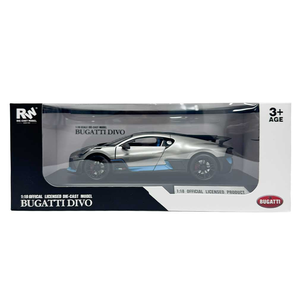 1:18 Licensed Die‑Cast Supercar Models – Bugatti Divo, McLaren 720S, Aston Martin Valkyrie
