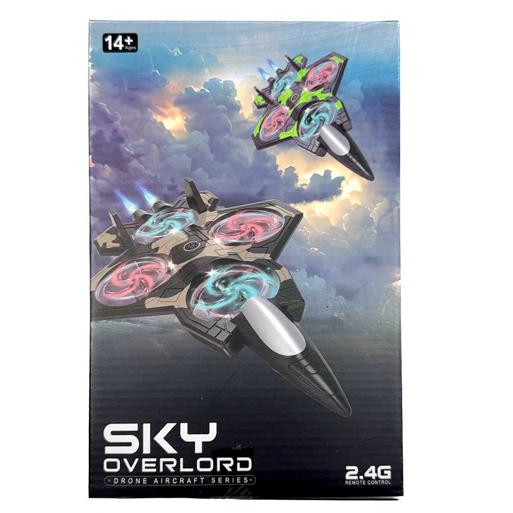 Sky Overlord Cyclone Stunt Drone – 2.4GHz RC, LED Lights, 360° Tricks