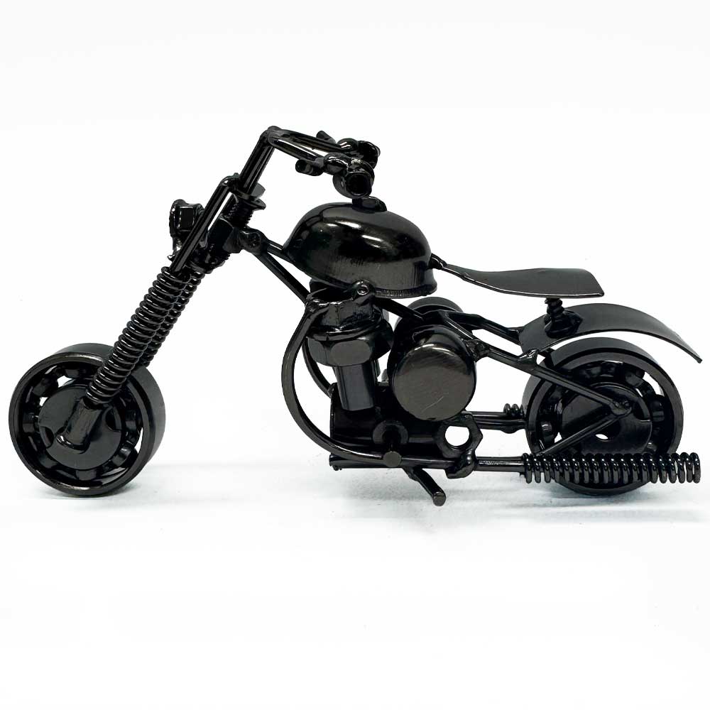 Small Welded Metal Motorbike Sculptures – Mini Steampunk Bike Collection (10 Styles)