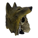 Wolf Headdress Tribal Fantasy Skull Resin Collectible