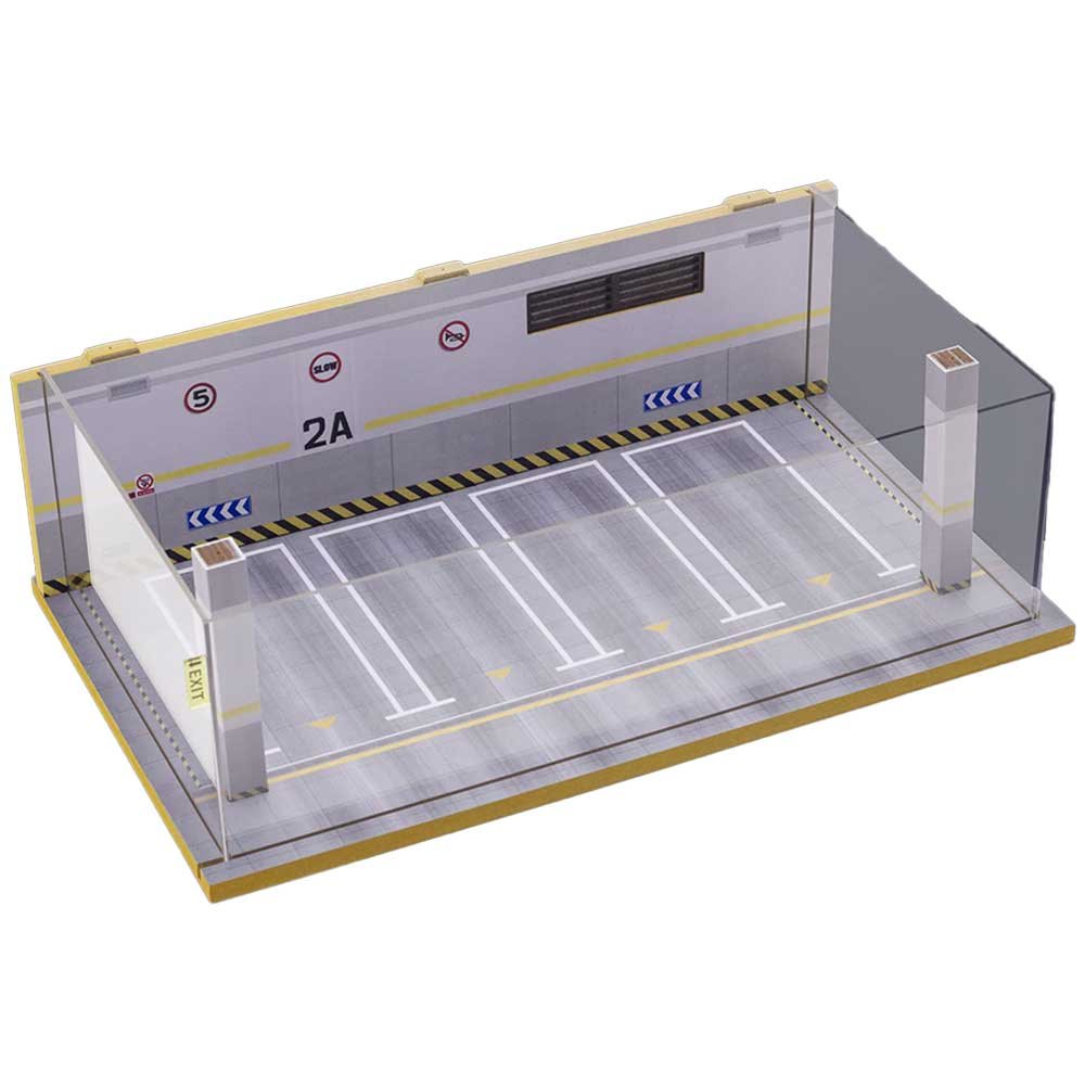 1:24 Scale Model Car Parking Garage - 4 Car - Grey image