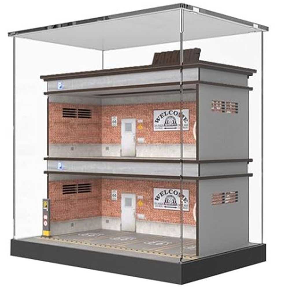 1:64 Scale Double Deck Model Car Parking Garage image 6