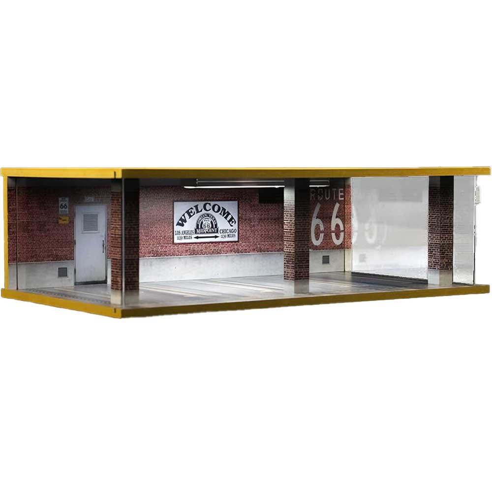 1:24 Scale Model Car Parking Garage - 4 Car - Red Bricks image