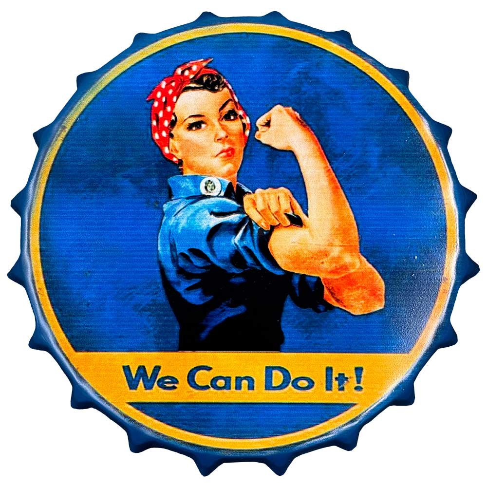Bottle Cap Sign 35cm - We Can Do It image 0