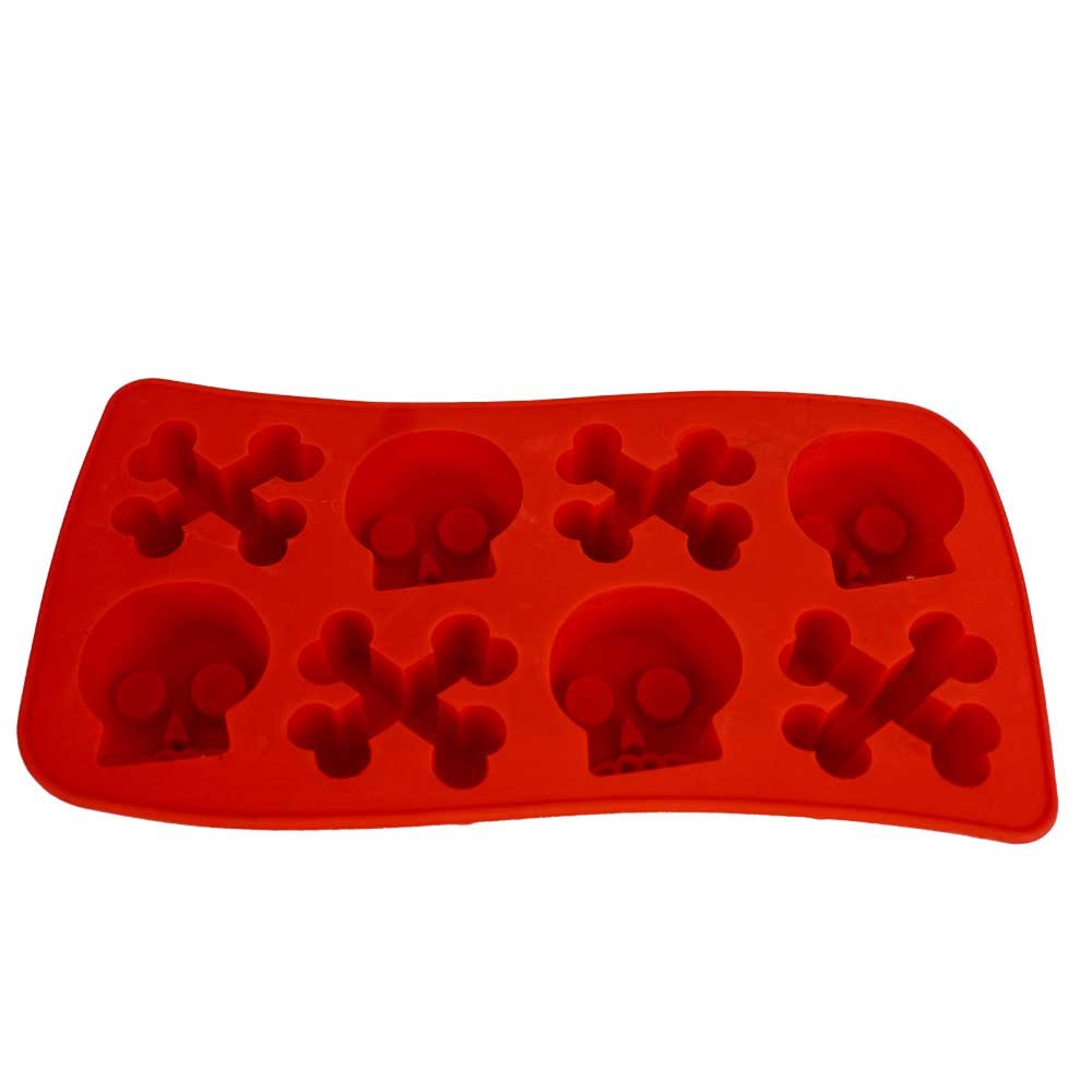 Silicone Skull &amp; Crossbone Tray - Red image 0