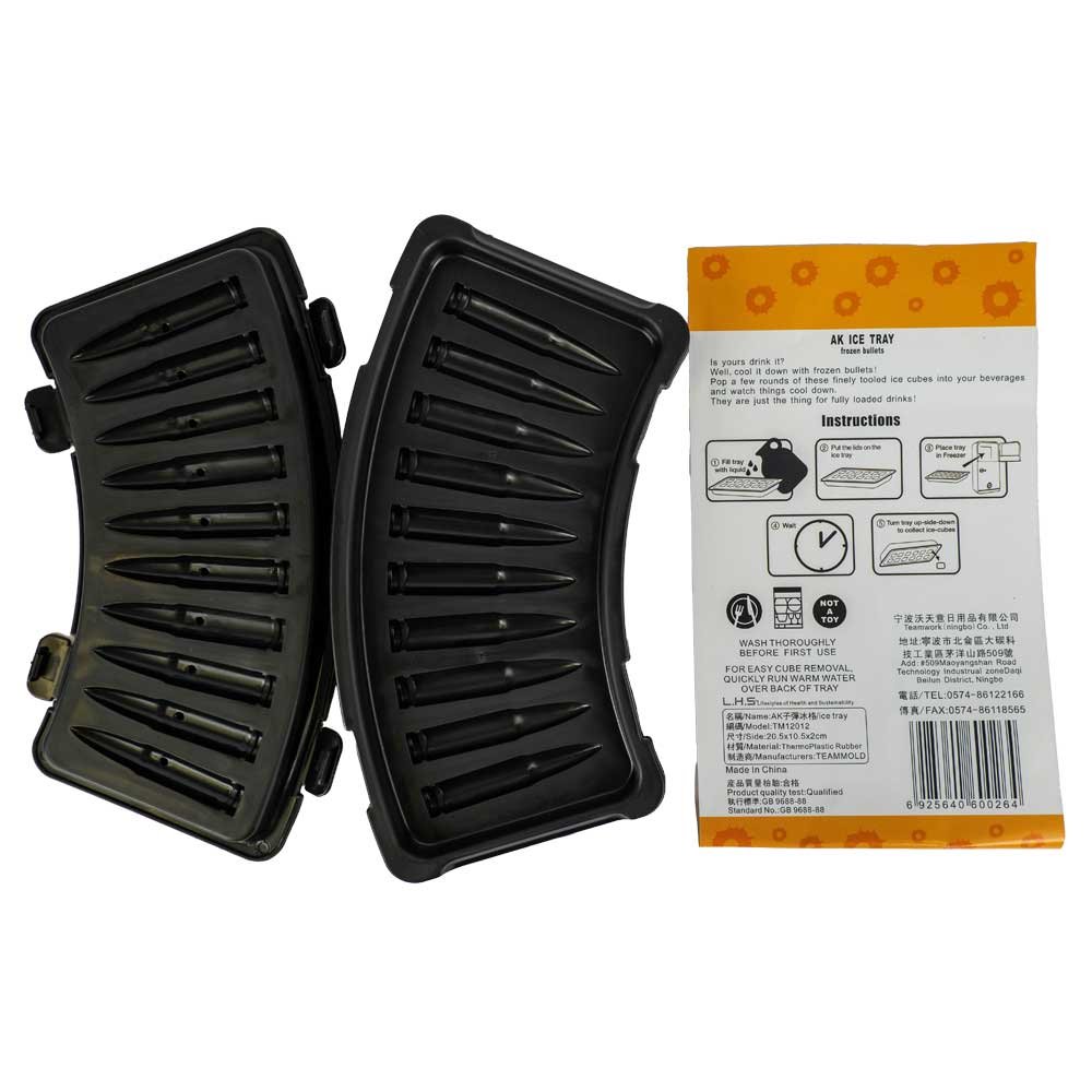 Silicone Bullet Ice Cube Tray - Black image 2