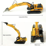 Huina 1:50 Metal Alloy Drill Excavator Diecast Model image 2