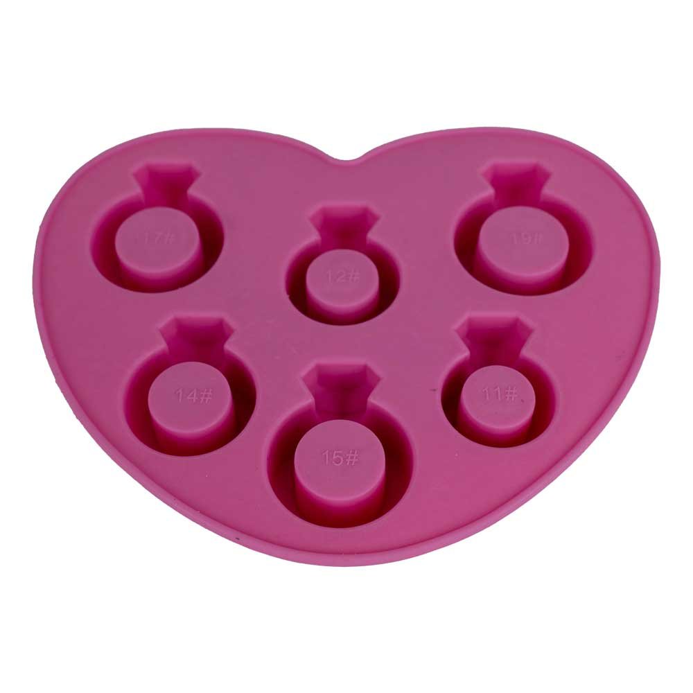Silicone Diamond Rings Ice Tray- Pink image 0