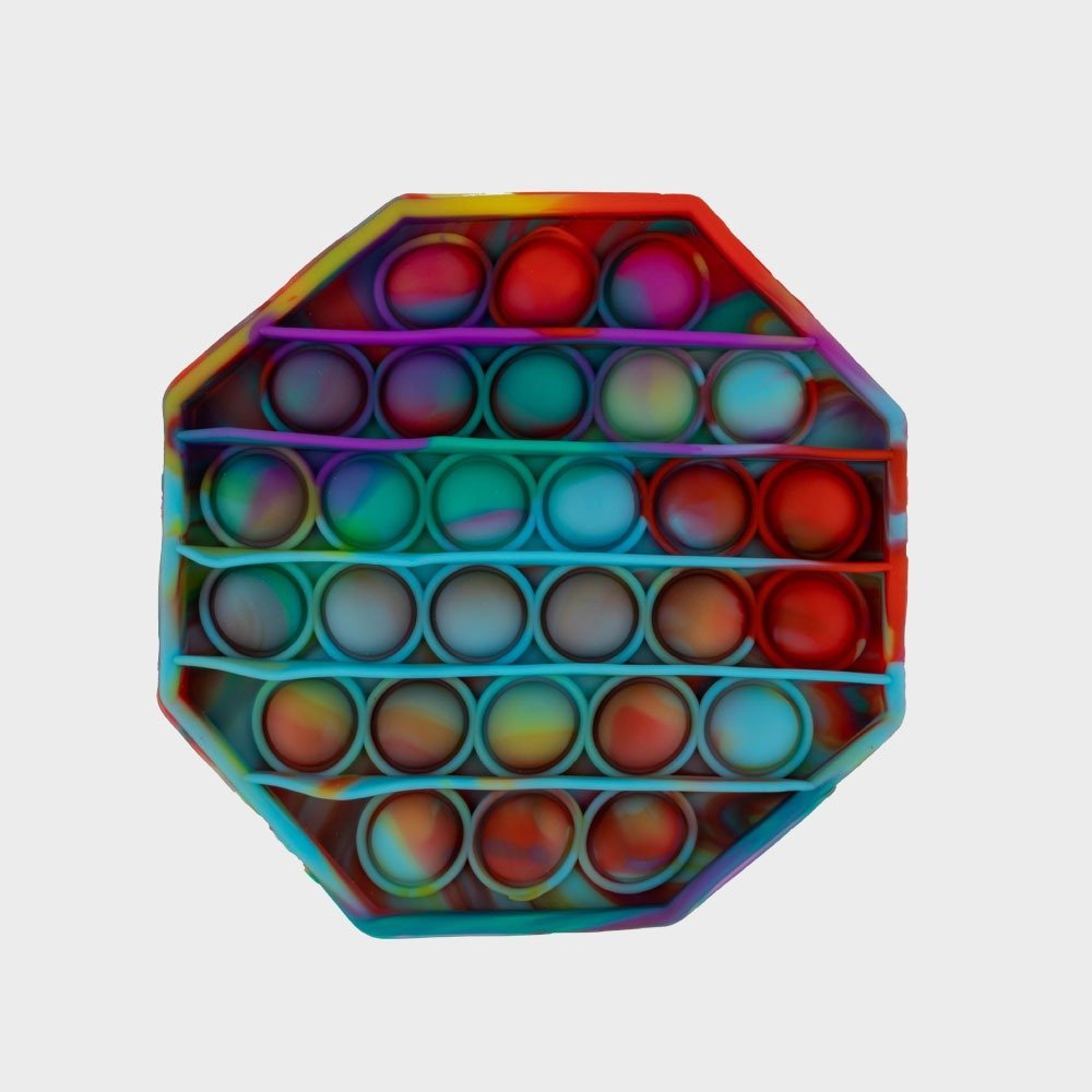 Octagonal Multi Colour Pop Bubble Fidget Toy image 0