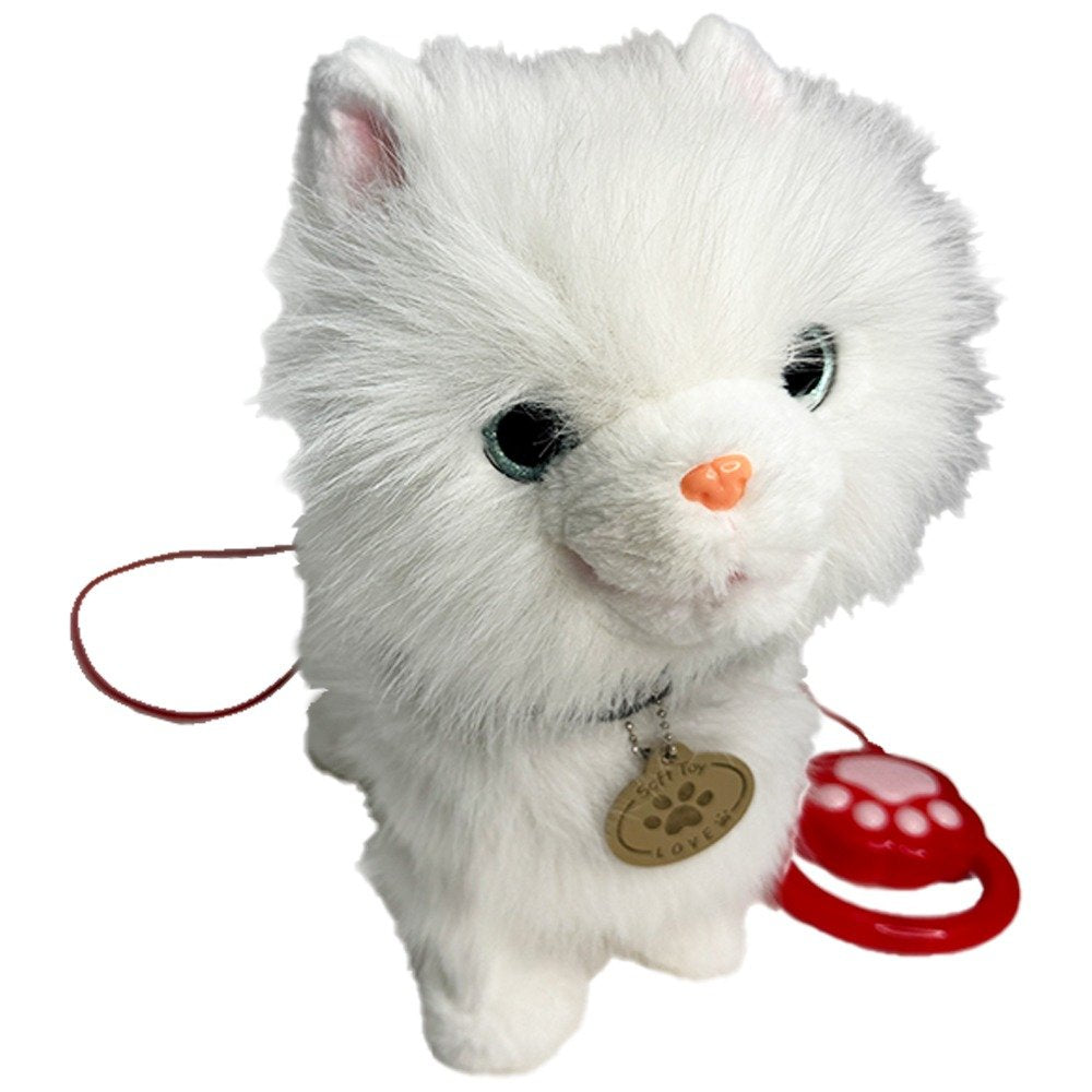 Dancing Long Haired Cat – Interactive Walking Toy with Lead image 1