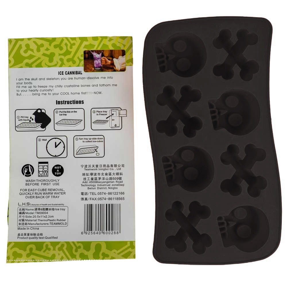 Silicone Skull &amp; Crossbone Tray - Black image 2