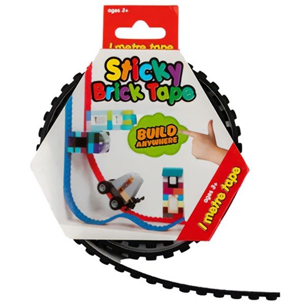 Silicone Brick Sticky Tape Toy - Black image 0