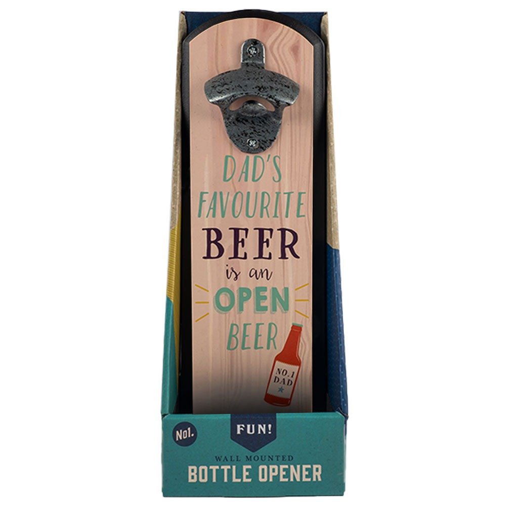 Wall Mounted Bottle Opener - Dad's Favourite Beer image 2