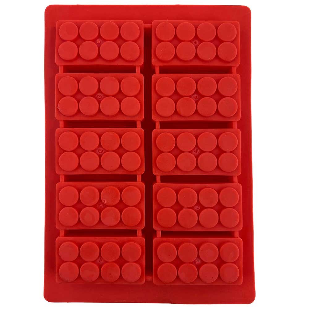 Silicone Brick Ice Tray - Red image 1