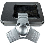 Silver Matte Finished 3 Bladed Fidget Spinner image 1