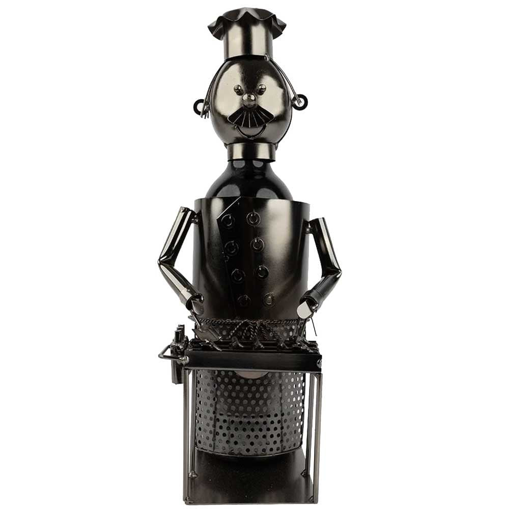 Metal Wine Holder - BBQ Chef image 0