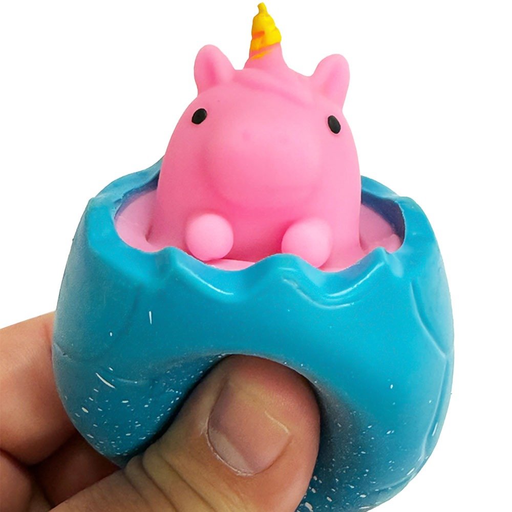 Squishy Unicorn Toy - Blue/Pink image