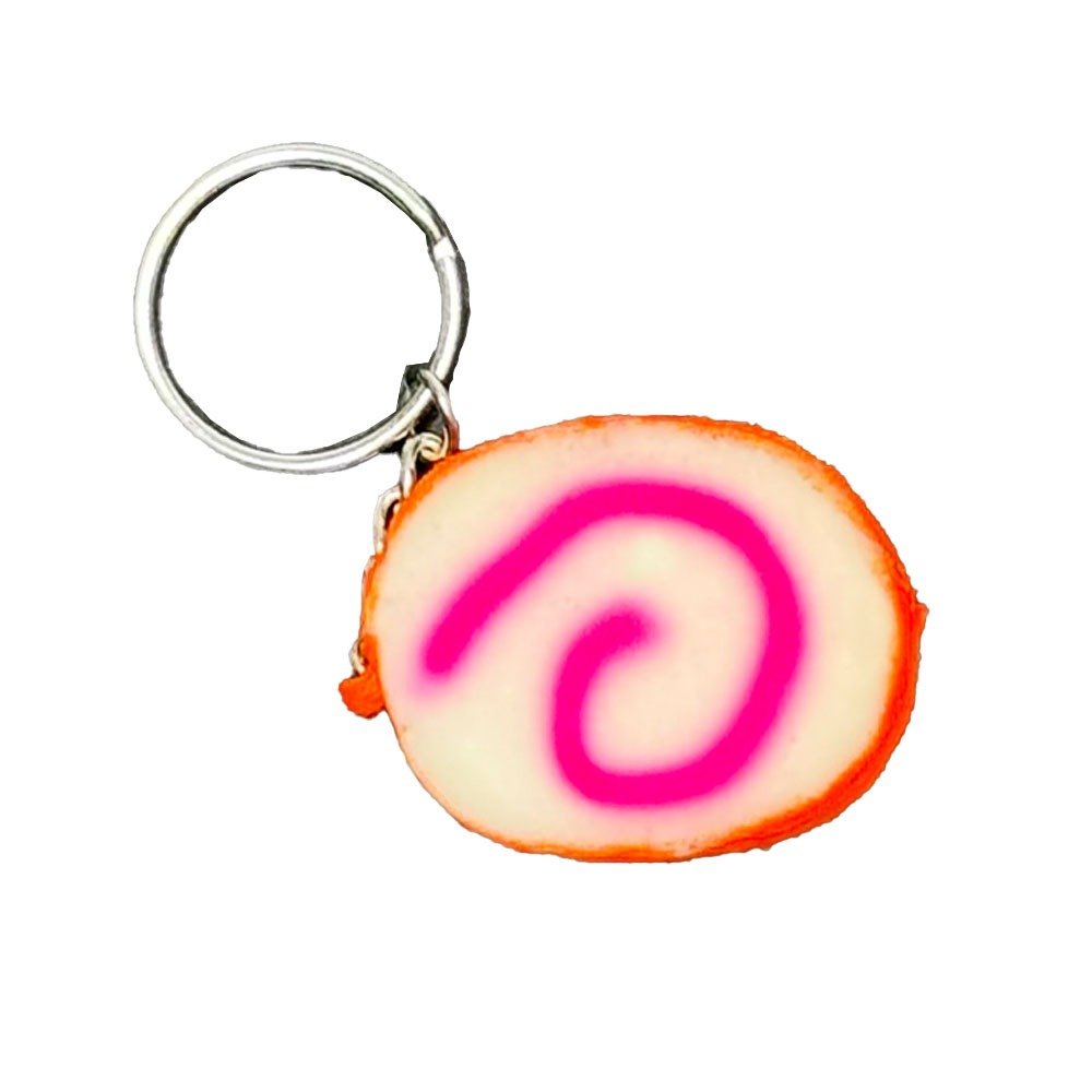 Squishy Keyring Toys Assorted - Orange/Pink Swiss Roll image